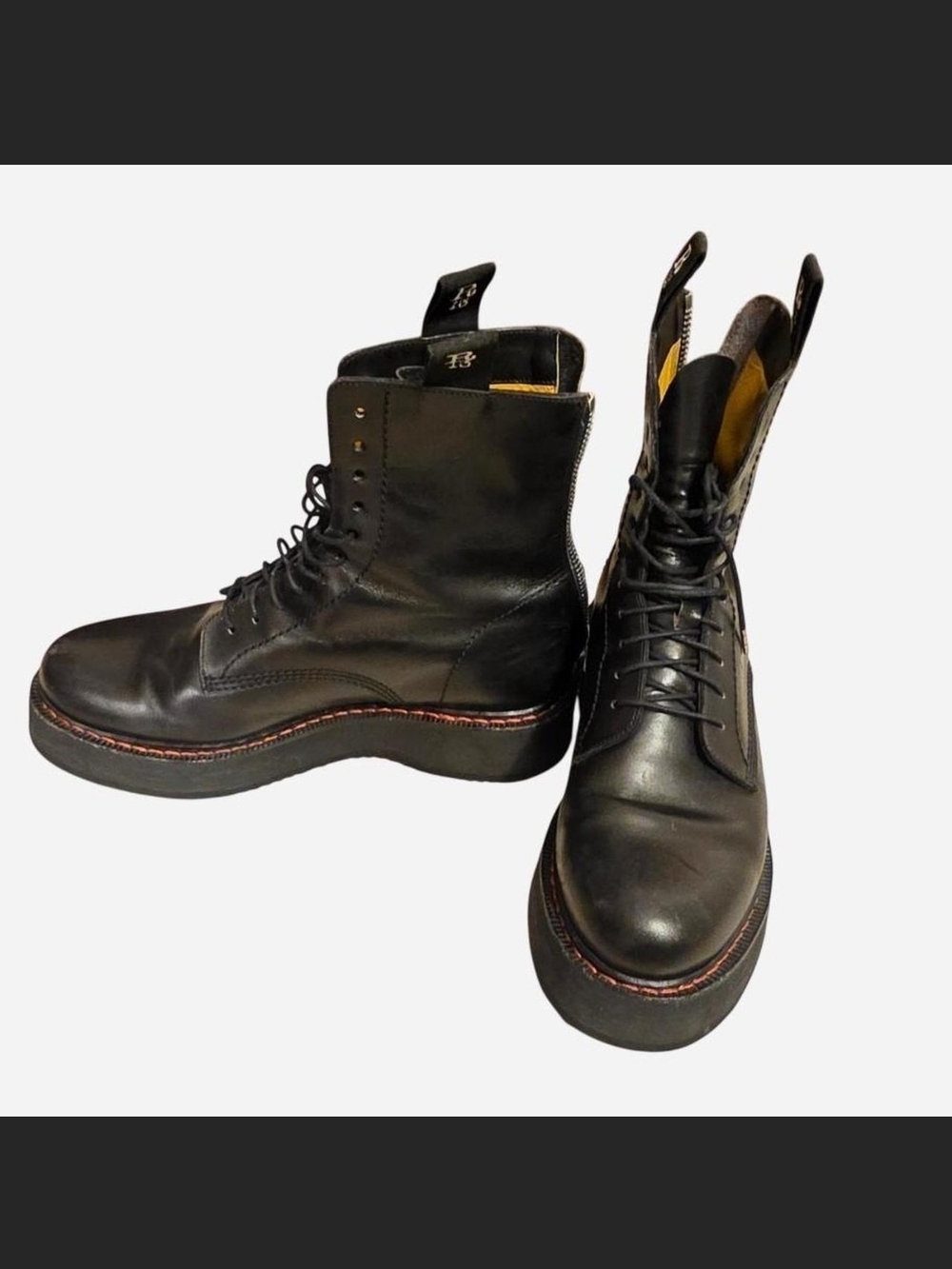 R13 Leather combat boots